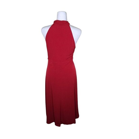 New Max Studio Halter Neck Sweetheart Sexy Cocktail Dress Womens Size M Red - Picture 4 of 9